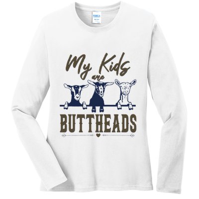 My Are Buttheads Funny Ladies Long Sleeve Shirt