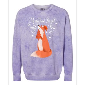 Merry And Bright Merry Christmas Santa Gnomes Squad Graphic Premium Colorblast Crewneck Sweatshirt