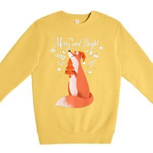 Merry And Bright Merry Christmas Santa Gnomes Squad Graphic Premium Premium Crewneck Sweatshirt