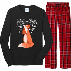 Merry And Bright Merry Christmas Santa Gnomes Squad Graphic Premium Long Sleeve Pajama Set