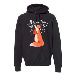 Merry And Bright Merry Christmas Santa Gnomes Squad Graphic Premium Premium Hoodie