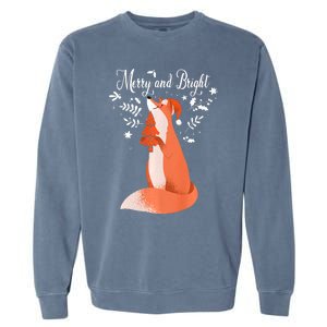 Merry And Bright Merry Christmas Santa Gnomes Squad Graphic Premium Garment-Dyed Sweatshirt