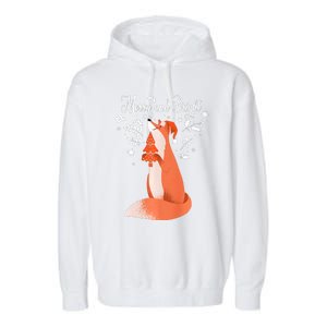 Merry And Bright Merry Christmas Santa Gnomes Squad Graphic Premium Garment-Dyed Fleece Hoodie