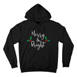 Merry And Bright Christmas Vneck Hoodie