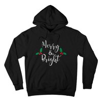 Merry And Bright Christmas Vneck Hoodie