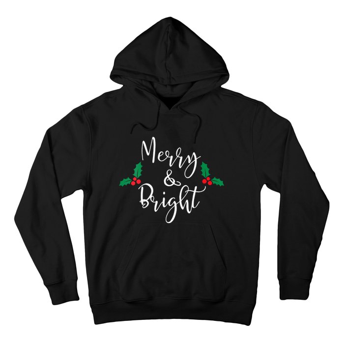 Merry And Bright Christmas Vneck Hoodie