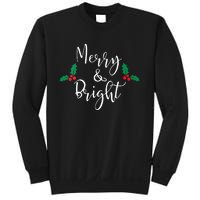 Merry And Bright Christmas Vneck Sweatshirt