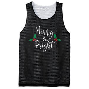 Merry And Bright Christmas Vneck Mesh Reversible Basketball Jersey Tank