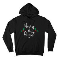 Merry And Bright Christmas Vneck Tall Hoodie