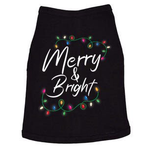 Merry And Bright Christmas Lights Xmas Holiday Family Match Doggie Tank