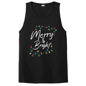 Merry And Bright Christmas Lights Xmas Holiday Family Match PosiCharge Competitor Tank