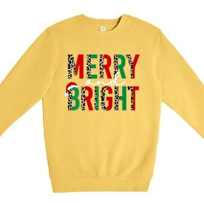 Merry And Bright Christmas Merry And Bright Vneck Premium Crewneck Sweatshirt