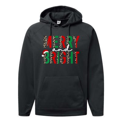 Merry And Bright Christmas Merry And Bright Vneck Performance Fleece Hoodie