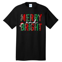 Merry And Bright Christmas Merry And Bright Vneck Tall T-Shirt