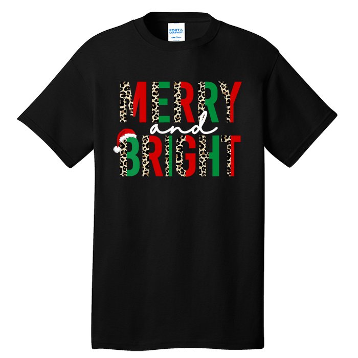 Merry And Bright Christmas Merry And Bright Vneck Tall T-Shirt