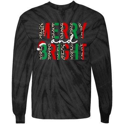 Merry And Bright Christmas Merry And Bright Vneck Tie-Dye Long Sleeve Shirt