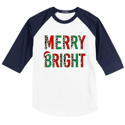 Merry And Bright Christmas Merry And Bright Vneck Baseball Sleeve Shirt