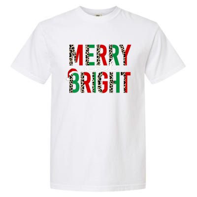 Merry And Bright Christmas Merry And Bright Vneck Garment-Dyed Heavyweight T-Shirt