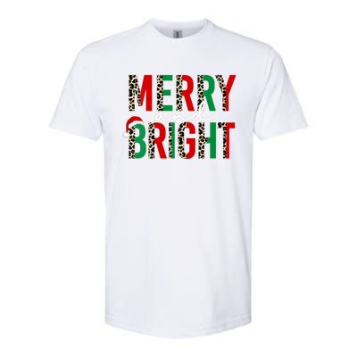 Merry And Bright Christmas Merry And Bright Vneck Softstyle CVC T-Shirt