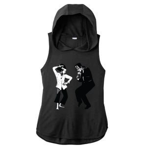 Monster And Bride Dancing Halloween Ladies PosiCharge Tri-Blend Wicking Draft Hoodie Tank