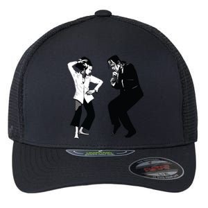 Monster And Bride Dancing Halloween Flexfit Unipanel Trucker Cap