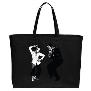 Monster And Bride Dancing Halloween Cotton Canvas Jumbo Tote