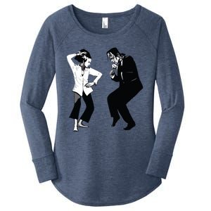 Monster And Bride Dancing Halloween Women's Perfect Tri Tunic Long Sleeve Shirt