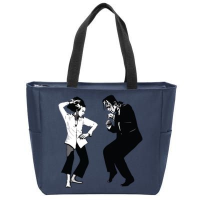 Monster And Bride Dancing Halloween Zip Tote Bag