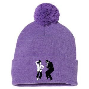 Monster And Bride Dancing Halloween Pom Pom 12in Knit Beanie