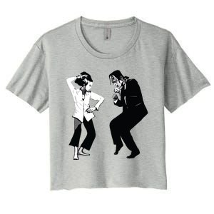 Monster And Bride Dancing Halloween Women's Crop Top Tee