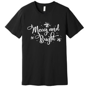 Merry And Bright Vneck Premium T-Shirt