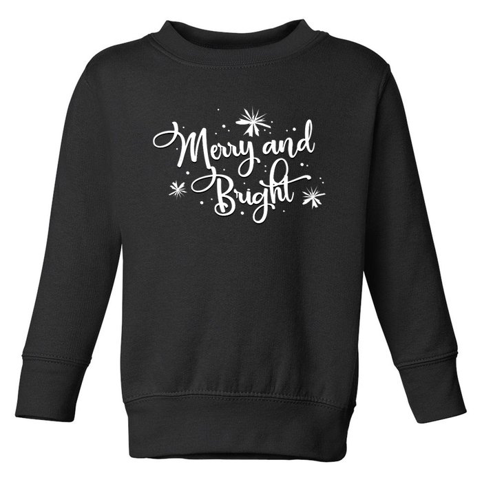 Merry And Bright Vneck Toddler Sweatshirt