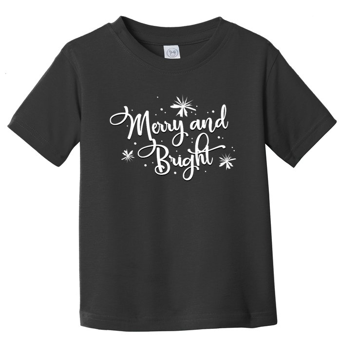 Merry And Bright Vneck Toddler T-Shirt