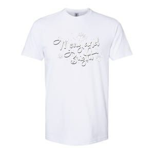 Merry And Bright Vneck Softstyle CVC T-Shirt