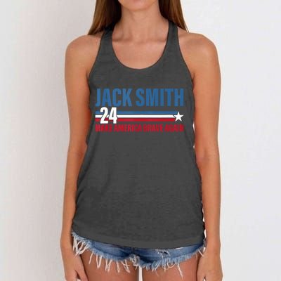 Make America Brave Again Jack Smith Fan Club 2024 Women's Knotted Racerback Tank