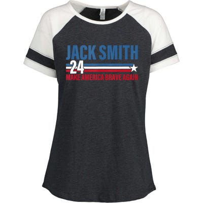 Make America Brave Again Jack Smith Fan Club 2024 Enza Ladies Jersey Colorblock Tee