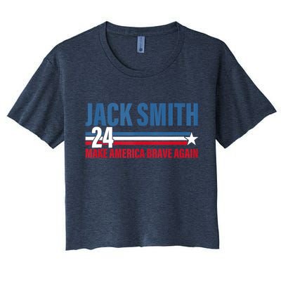 Make America Brave Again Jack Smith Fan Club 2024 Women's Crop Top Tee