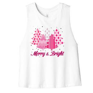 Merry And Bright Christmas Tree Christmas Costume Tank Top Women's Racerback Cropped Tank