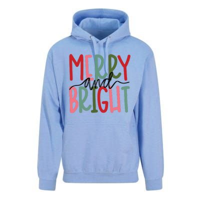 Merry And Bright Christmas Women Girls Cute Unisex Surf Hoodie