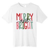 Merry And Bright Christmas Women Girls Cute Tall Fusion ChromaSoft Performance T-Shirt