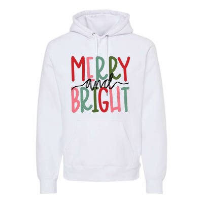 Merry And Bright Christmas Women Girls Cute Premium Hoodie