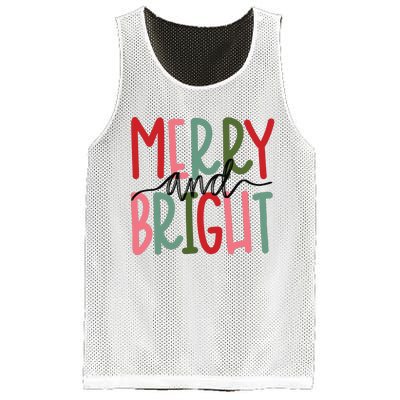 Merry And Bright Christmas Women Girls Cute Mesh Reversible Basketball Jersey Tank