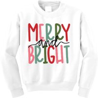 Merry And Bright Christmas Women Girls Cute Kids Sweatshirt