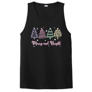 Merry And Bright Christmas Tree Merry Xmas Girl Women Cute PosiCharge Competitor Tank