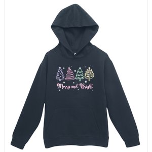 Merry And Bright Christmas Tree Merry Xmas Girl Women Cute Urban Pullover Hoodie