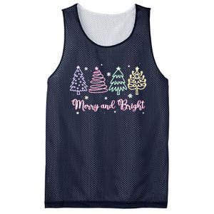 Merry And Bright Christmas Tree Merry Xmas Girl Women Cute Mesh Reversible Basketball Jersey Tank