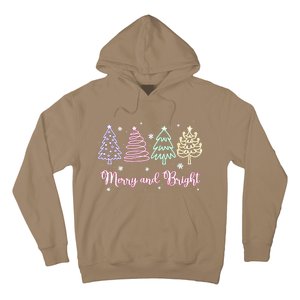 Merry And Bright Christmas Tree Merry Xmas Girl Women Cute Hoodie