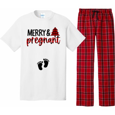 Merry And Bright Pregnant Christmas Pregnancy Announcement Pajama Set