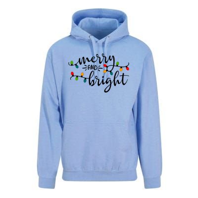 Merry And Bright Christmas 2021 Lights Xmas Family Holiday Unisex Surf Hoodie