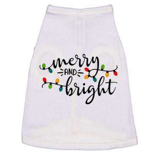 Merry And Bright Christmas 2021 Lights Xmas Family Holiday Doggie Tank